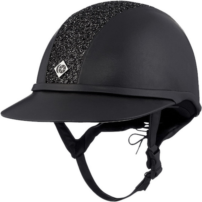 2022 Charles Owen SP8 Plus Leather Look Helmet SP8PLUS2022 - Black / Sparkle