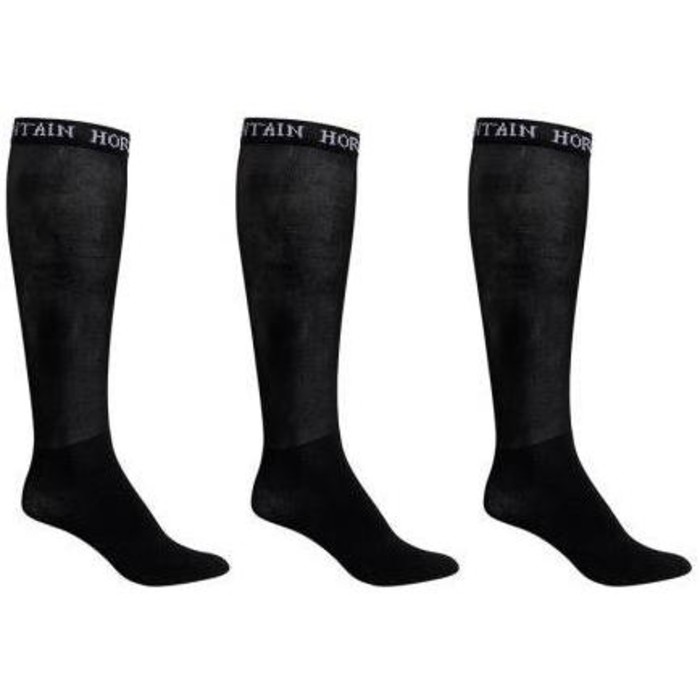 2021 Mountain Horse Competition Socks 3 Pack 60220 - Black