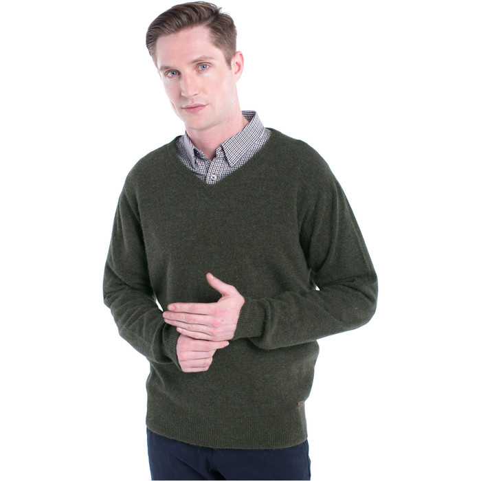 Dubarry Mens Kilduff V-Neck Sweater Olive