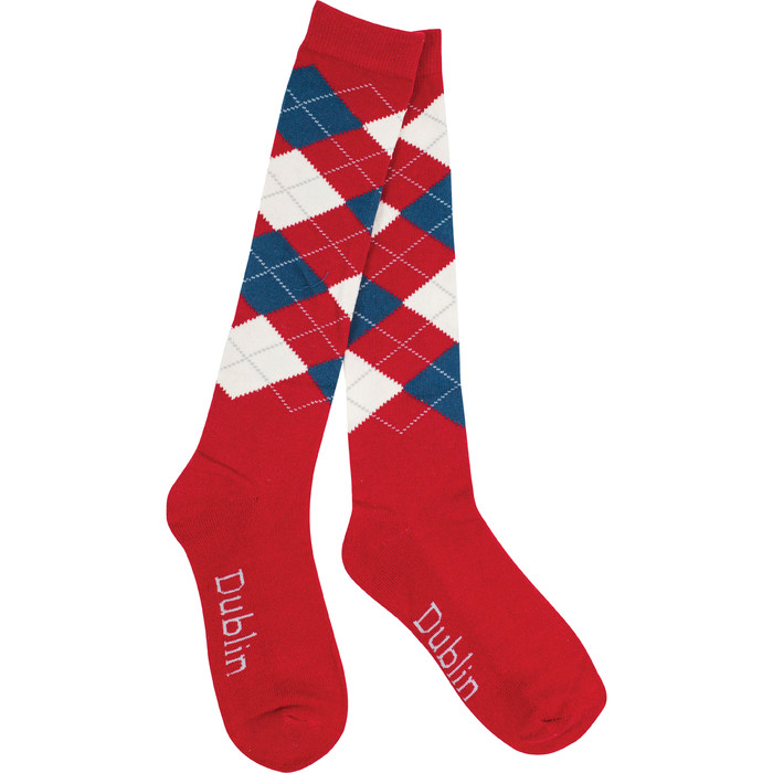 Dublin Argyle Socks 310036 - Red / Navy / White
