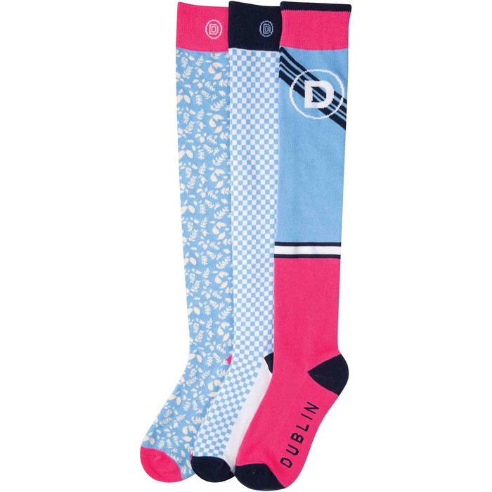Dublin Womens Marianne Country 3 Pack of Socks Chambray