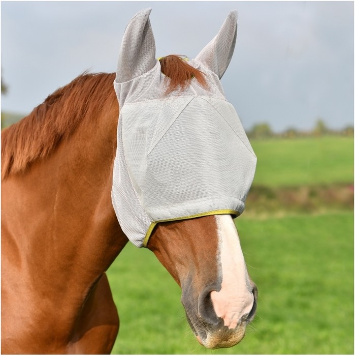 Equilibrium Field Relief Midi Fly Mask With Ears Grey / Yellow