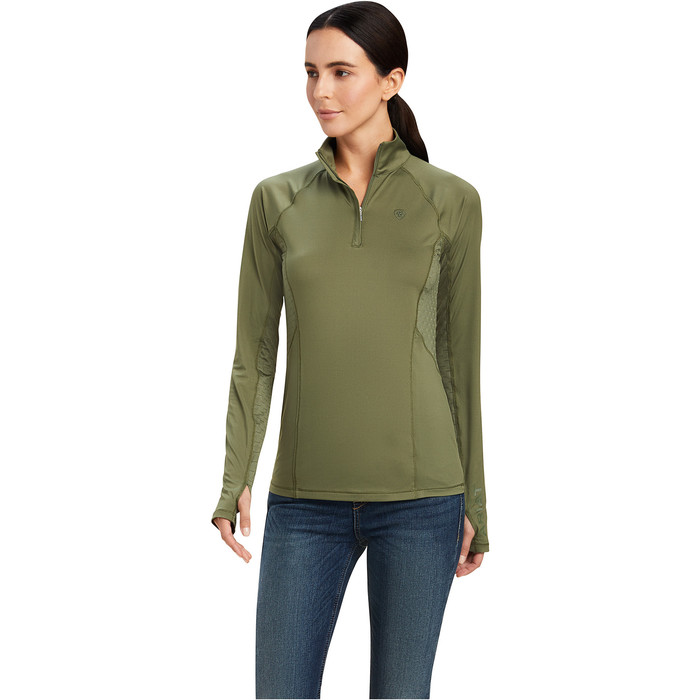 2022 Ariat Womens Lowell 2.0 1/4 Zip Baselayer 10041206 - Four Leaf Clover