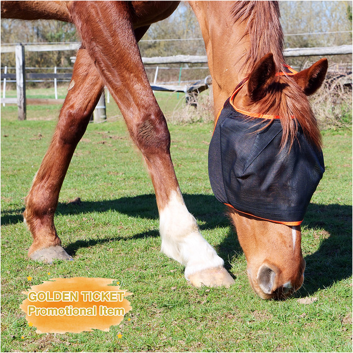 Equilibrium Field Relief Midi Fly Mask With Ears barrier flies & sun rays UV ray 