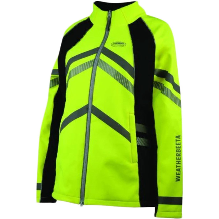 Weatherbeeta Adults Reflective Softshell Fleece Lined Jacket Hi Vis Yellow 1005271