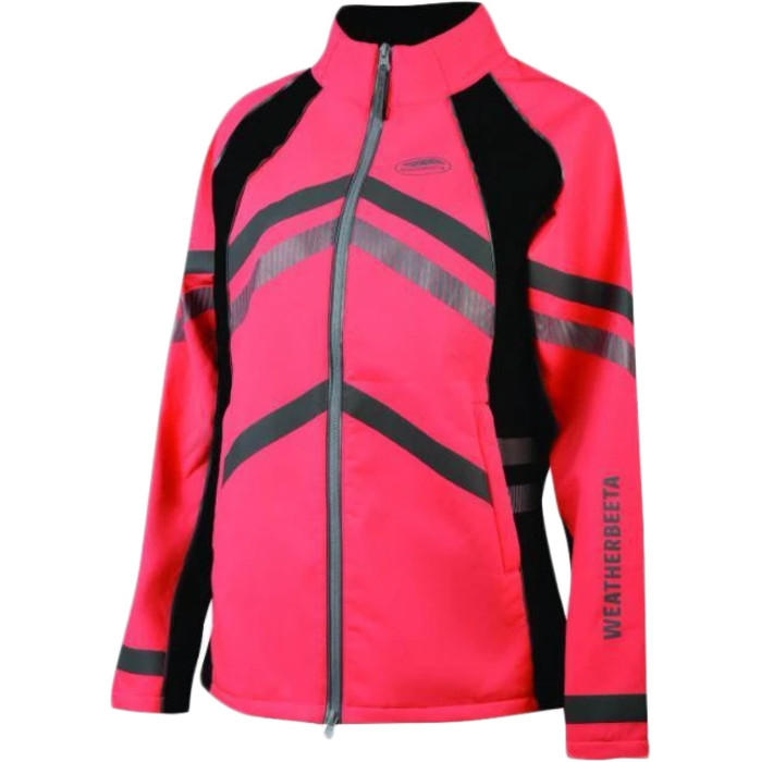 Weatherbeeta Adult  Reflective Softshell Fleece Lined Jacket Hi Vis Pink 1005271