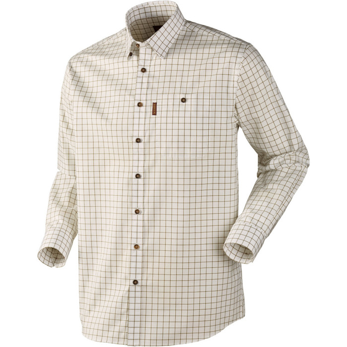 Harkila Mens Shirt Stenstorp Button-Under Bright Olive Check