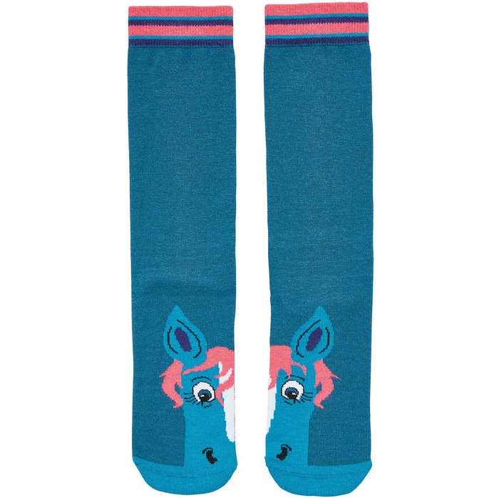 Harry Hall Childrens Twin Pack Tex Novelty Socks Teal