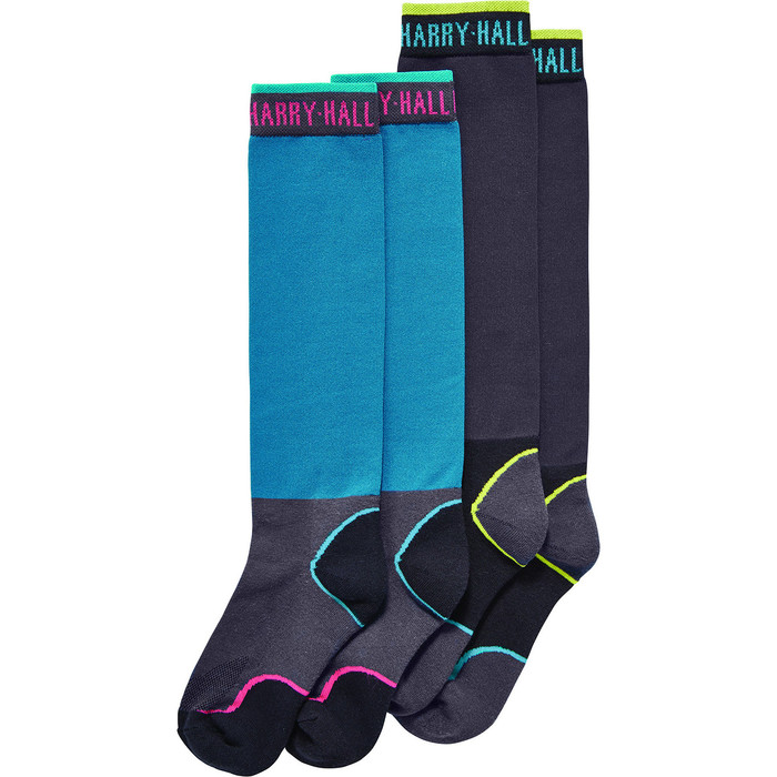 Harry Hall Womens Twin Pack Tex Technical Socks Dark Grey