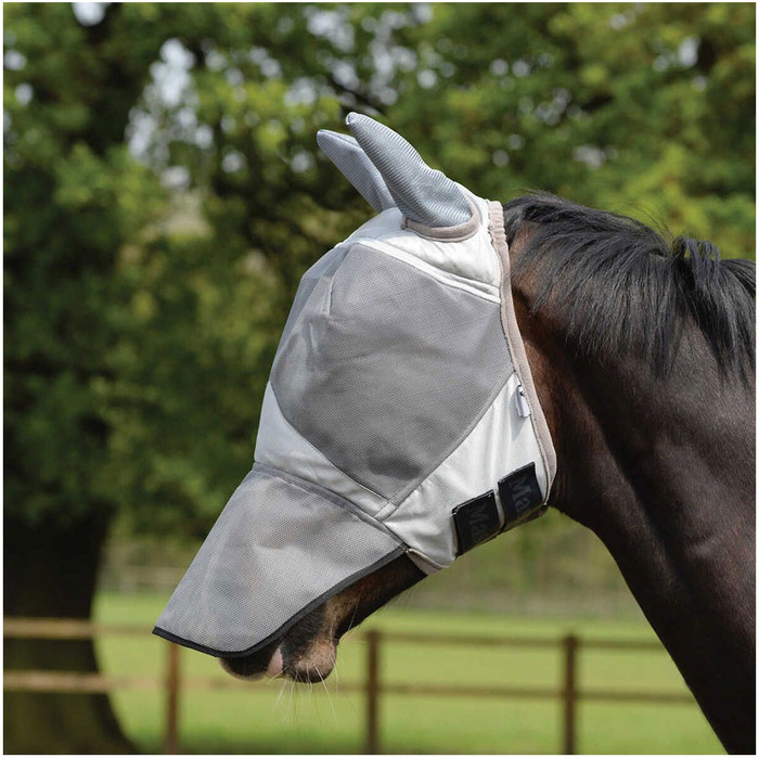 Masta Fly Mask UV with Ear & Nose Protection Silver