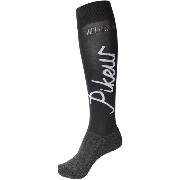 Pikeur Womens Knee Socks with Stress Flag Anthracite