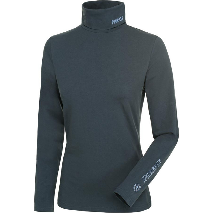 Pikeur Womens Sina Polo Neck Pullover Top Anthracite