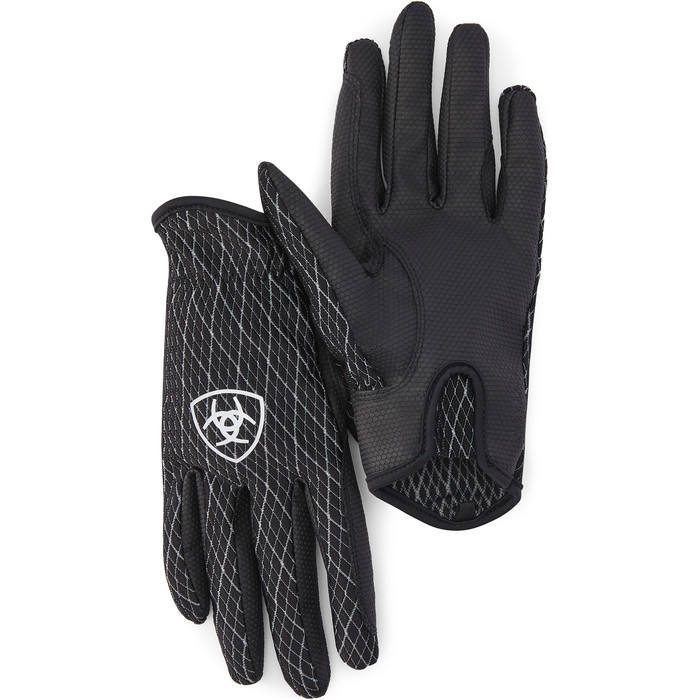 Ariat Adult Unisex Cool Grip Glove Black / White 10036268