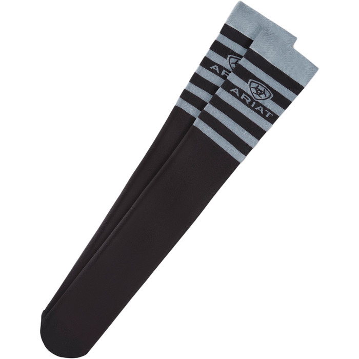 Ariat Adult Ultrathin Tall Boot Sock Black / Grey 10036524