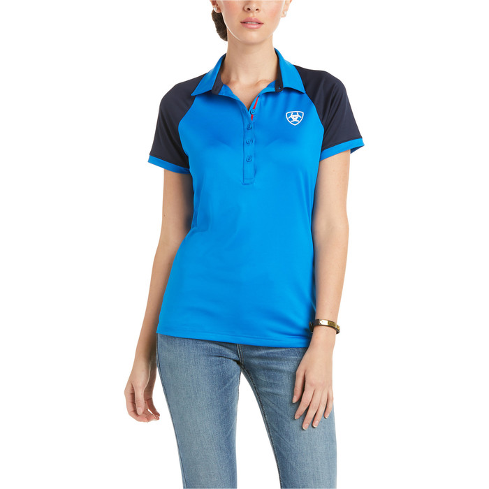 Ariat Womens Team 3.0 Short Sleeve Polo Imperial Blue 10034999