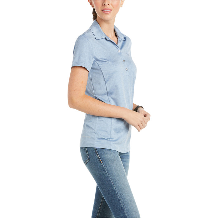 Ariat Womens Talent Short Sleeve Polo Blue Yonder 10035459