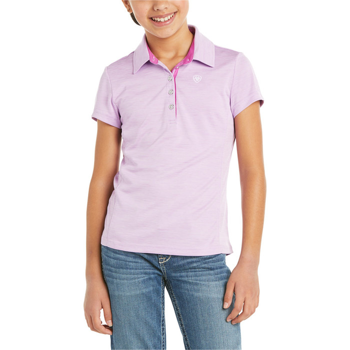 Ariat Youth Laguna Short Sleeve Polo Violet Tulle 10034844