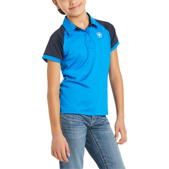 Ariat Youth Team 3.0 Short Sleeve Polo Imperial Blue 10035000