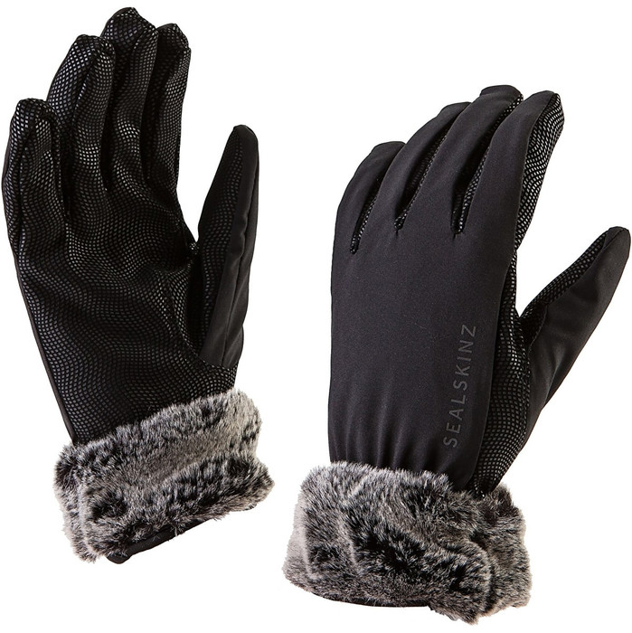 SealSkinz Womens Sea Leopard Lux Gloves Black