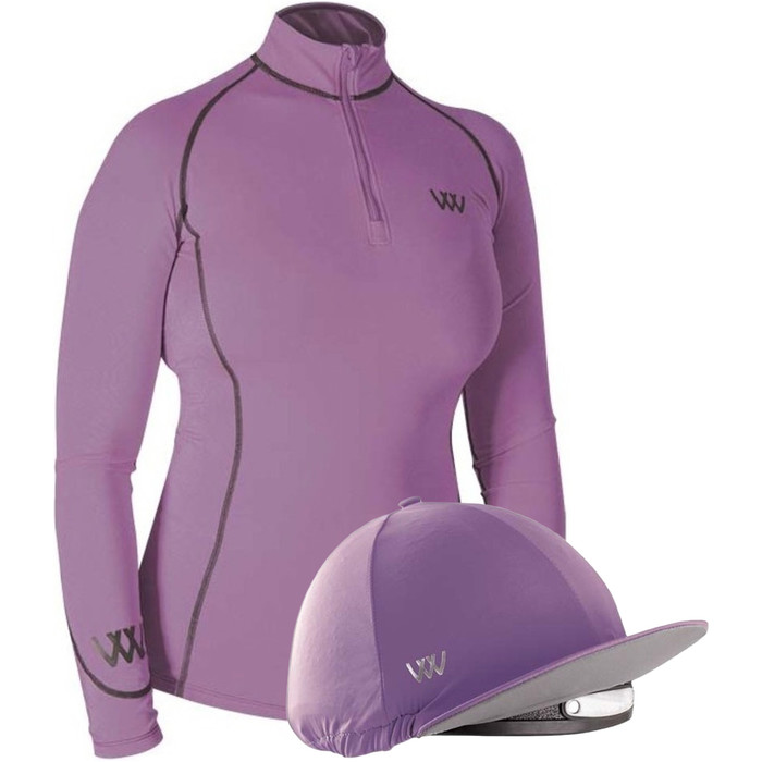 2022 Woof Wear Womens Performance Riding Shirt & Hat Cover  - Lilac