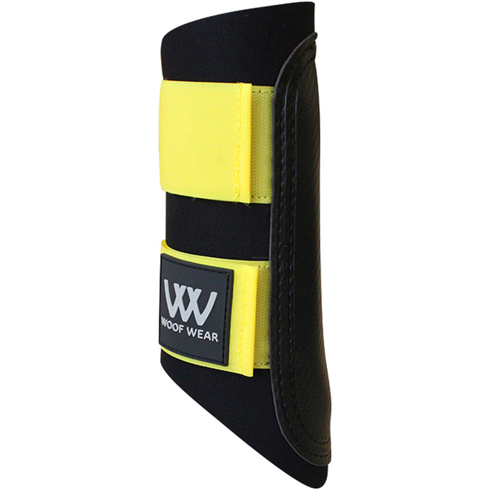 Woof Wear Club Brushing Boots - Black / Yellow