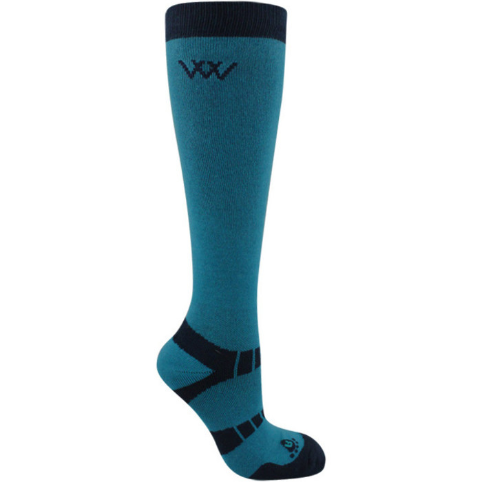 Woof Wear Long Bamboo Waffle Socks WW0017 Ocean