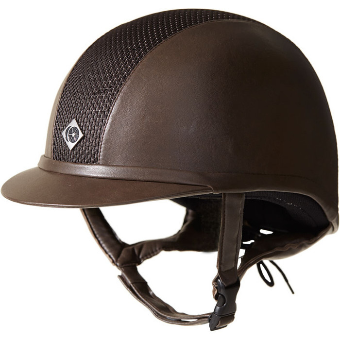 Charles Owen AYR8 Plus Leather Look Helmet - Brown