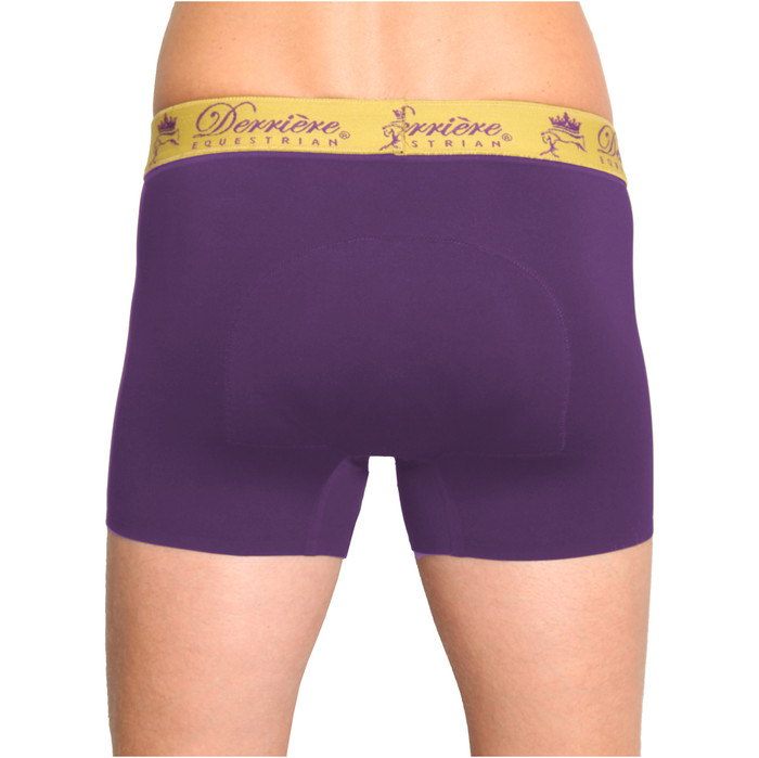 Derriere Equestrian Mens Bonded Padded Shorty Purple