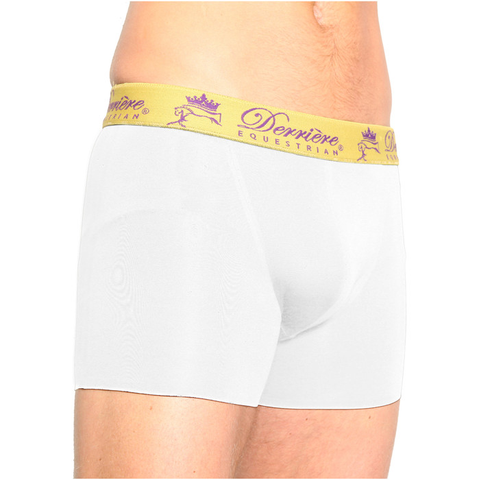 2022 Derriere Equestrian Mens Bonded Padded Shorty DEPBPSM14 - White