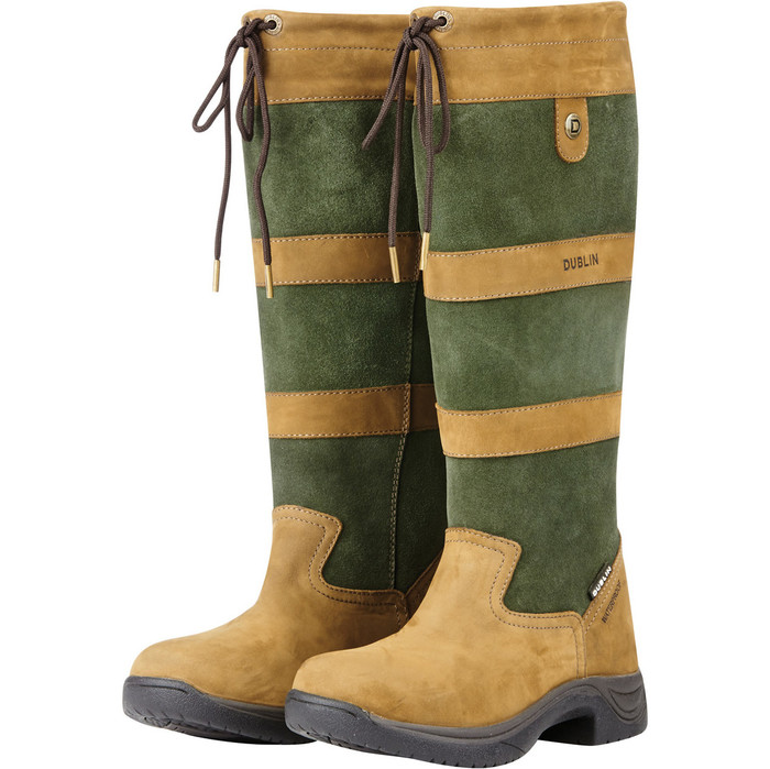 2022 Dublin Womens River Boots III 100103900 - Dark Brown / Green