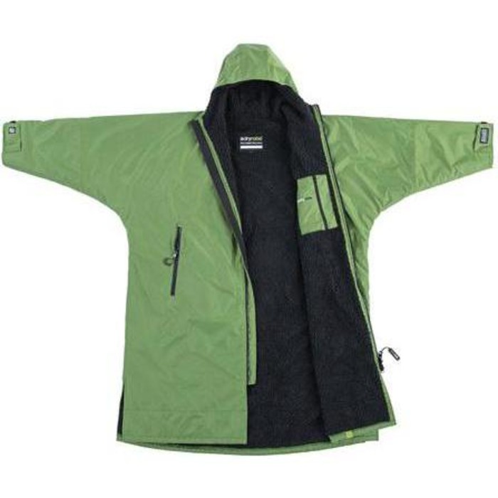 2022 Dryrobe Advance Long Sleeve Premium Outdoor Change Robe LSDADGB - Dark Green / Black