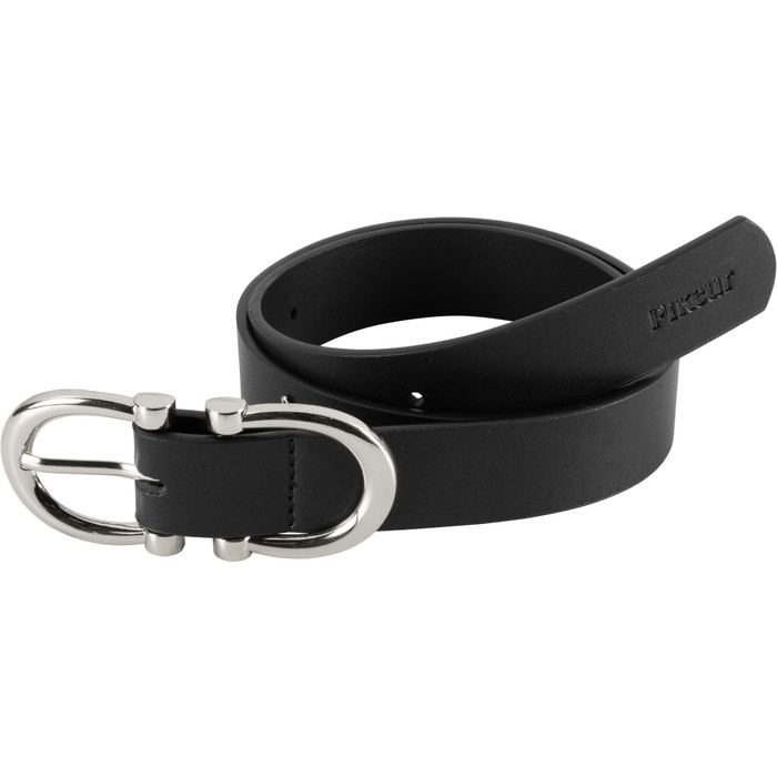 2022 Pikeur Synthetic Leather Belt 182300 388 290 - Black /  Belt Buckle Silver