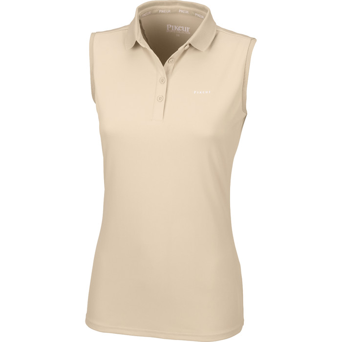 2023 Pikeur Womens Jarla Sleeveless Polo Shirt 322600 204 - Vanilla Cream