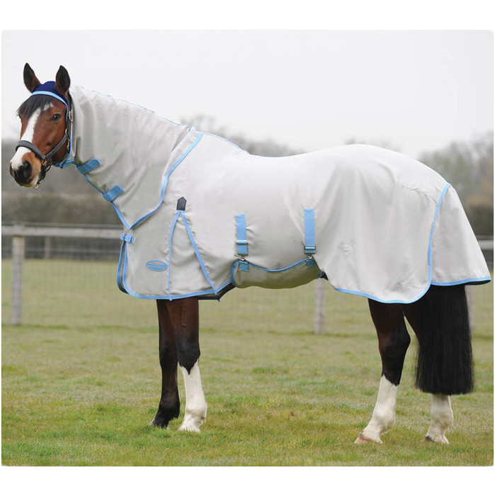 Weatherbeeta Sweet Itch Shield Combo Neck White / Blue 1006209 Horse
