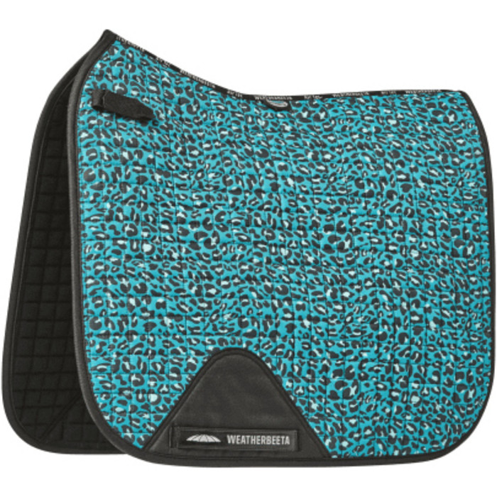 Weatherbeeta Prime Leopard Dressage Saddle Pad 1006959002 Turquoise Leopard Print