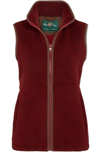 Alan Paine Womens Aylsham Fleece Gilet AYLLWCT - Bloodstone