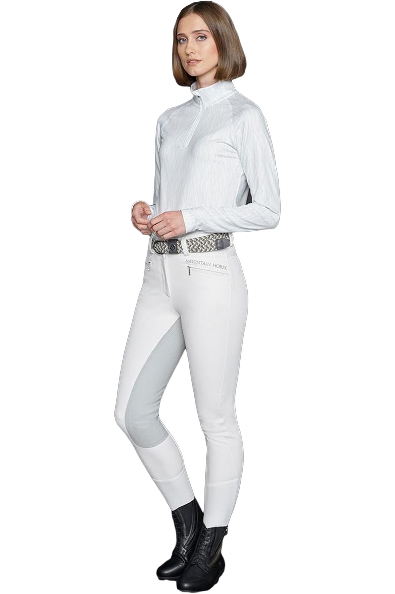Lucinda Beige Cross Country Riding Tights® / Leggings® With Full