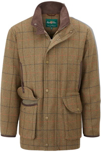 Alan Paine Mens Combrook Tweed Shooting Field Coat COMGFIE - Thyme