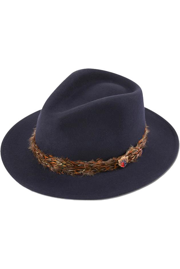 Alan Paine Richmond Fedora Hat RICLFEL Navy Womens Country