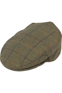 Alan Paine Mens Rutland Tweed Flat Cap RUTGCAP - Dark Moss