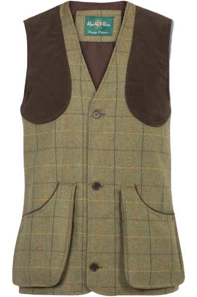 Alan Paine Mens Rutland Tweed Shooting Waistcoat Gilet