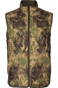 2026 Harkila Männer Hirsch Jäger Camo Reversible Packbare Weste 1201150 - Willow Green / AXIS MSPForest