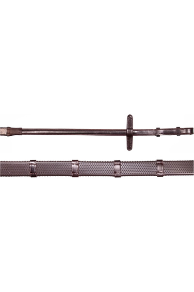 Henry James Saddlery Kleine Puistige Hybride Rubberen Teugels Met Leren Stoppers