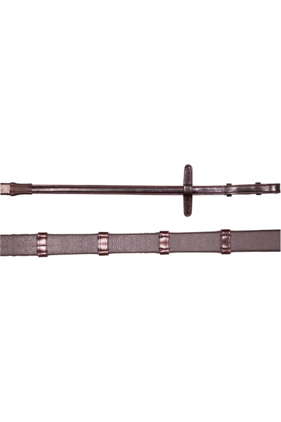 Henry James Saddlery Xtreme Eventer Hybrid Rubber Reins with Leather Stoppers