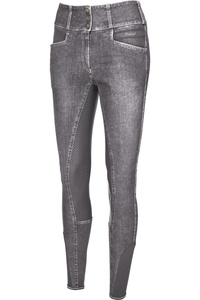 Pikeur Damen-Candela-Jeans Vollbesatz-Griff-Reithose 141716 477 - Hellgrau