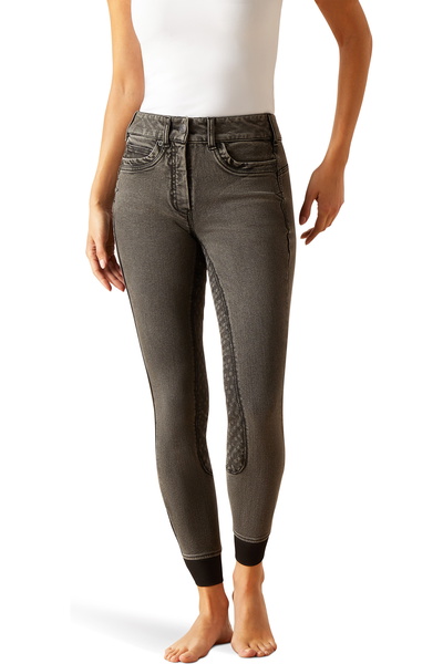 Ariat Womens Halo Grey Denim Full Seat Breeches