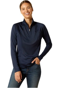 Ariat Womens Sunstopper 3 . 0 Lange Ärmel Baselayer 10049042 - Navy