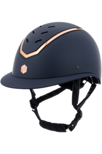 2025 Charles Owen Kylo Wide Peak Riding Helmet KYLOW - Navy Matte / Rose Gold
