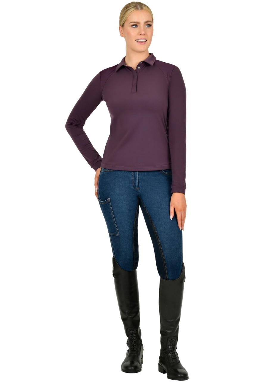 Dublin Thelma Thermal Long Sleeve Riding Polo 1024227 - Plum Perfect ...