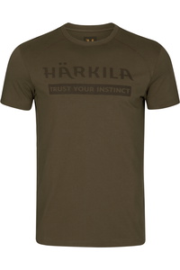 Harkila Heren Logo Korte Mouw T-Shirt 1050400290014 - Willow Green
